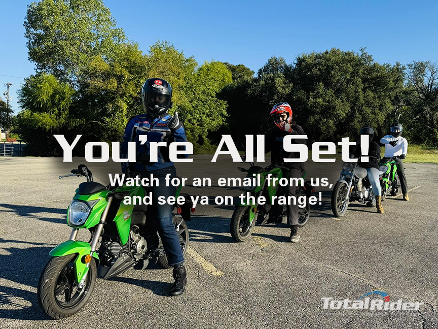 BRC basic rider course msf total rider austin texas learn to ride buda south austin killeen motorcycle safety course round rock cedar park moto academy new braunfels san antonio Ride Day free